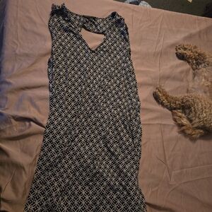 Chic Black and White Geometric Midi Dress Fortune + Ivy Size XXL